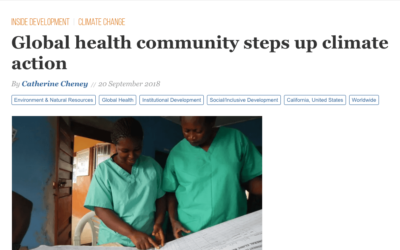 Devex: Global health community steps up climate action