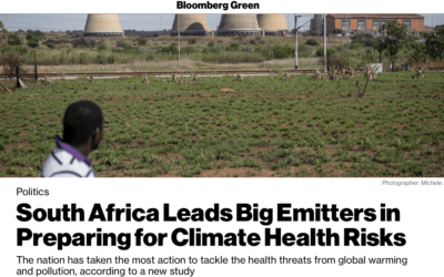 Bloomberg: South Africa Leads Big Emitters in Preparing for Climate Health Risks