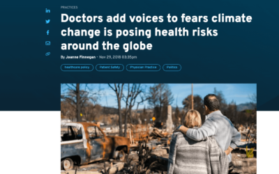 Fierce Healthcare: Doctors add voices to fears climate change is posing health risks around the globe