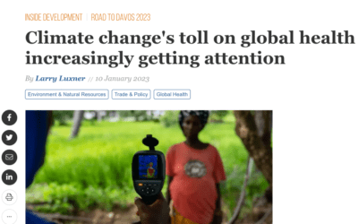 Devex: Climate change’s toll on global health increasingly getting attention