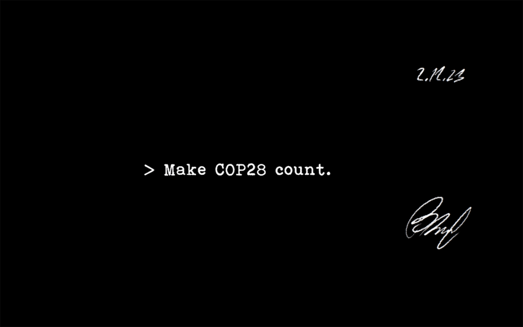 COP28 World Climate Action Summit: Health Worker Video Message Challenges World Leaders to “Make COP28 Count”