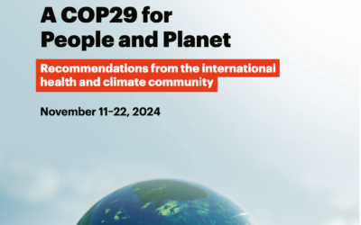 COP29: Los gobiernos deben comprometer trillones en financiación climática para proteger la salud de las personas