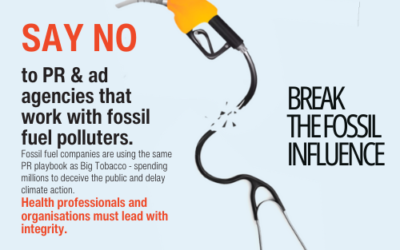 30 Health Organizations Shun PR and Ad Agencies that Work for Fossil Fuel Industry