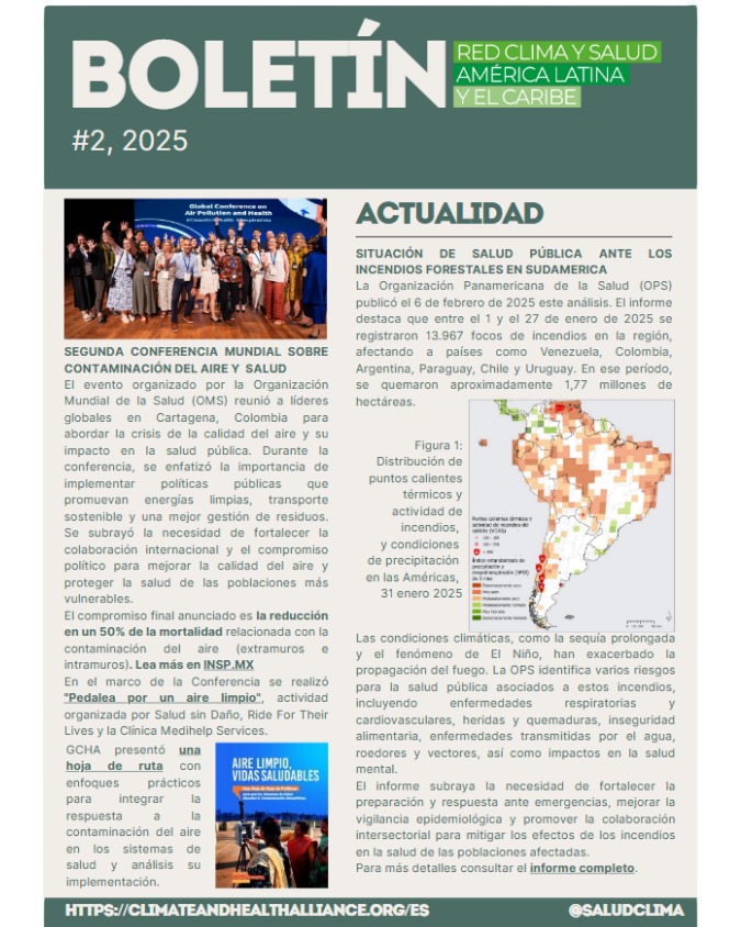 Boletín de la Red de Clima y Salud - Junio 2024