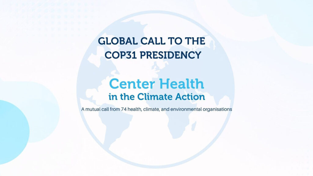 Global Health and Environment Organisations Urge COP31 Presidency to Prioritise Health