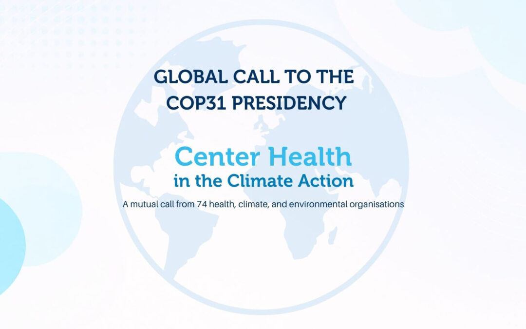 Global Health and Environment Organisations Urge COP31 Presidency to Prioritise Health