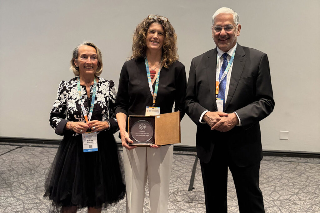 LR: Dr Bettina Borisch, CEO WFPHA, Dr Jeni Miller, Global Climate and Health Alliance and Dr Raman Bedi, President of WFPHA